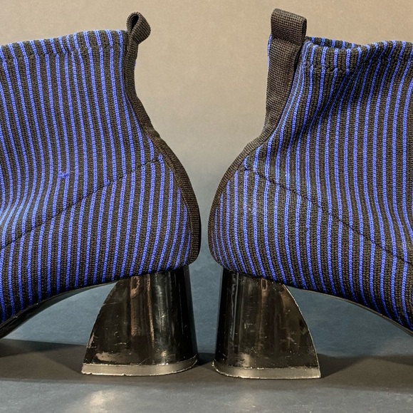 Zara Striped Sock Booties with Heel - Picture 5 of 9